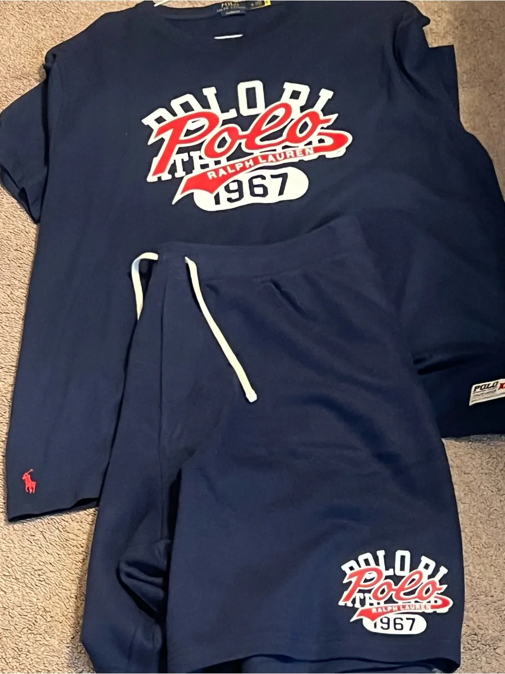 Polo Ralph Lauren shorts and t shirt set sz x large and 2xb